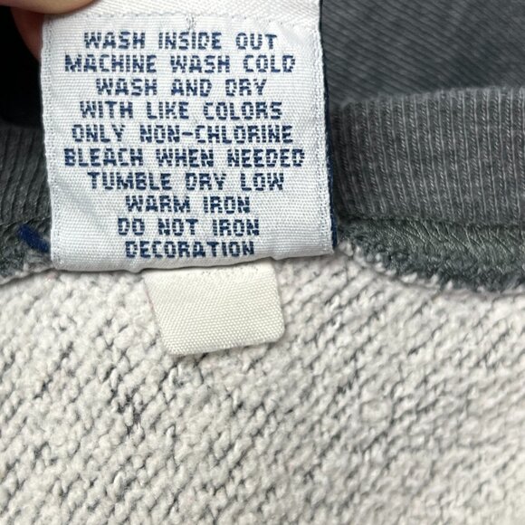 Vintage Old Navy Sweatshirt Mens XL Gray Spellout Heavy Well Worn 90s Y2K - Picture 15 of 16